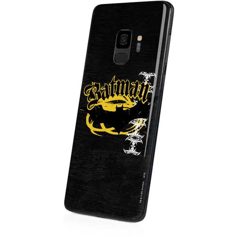 DC Comics Batman Dark Knight Logo Yellow & Black Galaxy S9 Skin